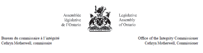 Image of the coat of arms of the Legislative Assembly of Ontario.